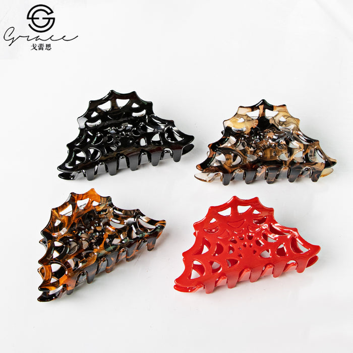 Wholesale  Web Hairpin Acrylic Jewelry Hollow Grab Clip