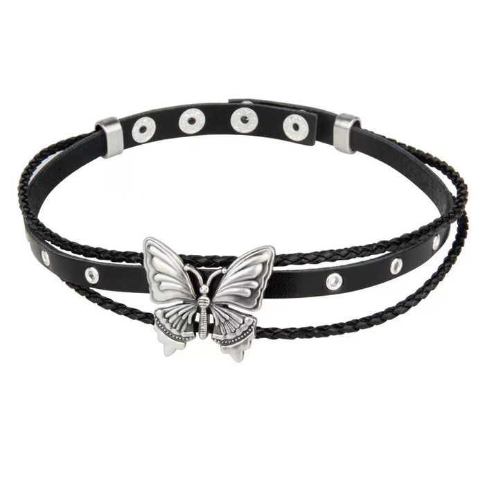 Wholesale Butterfly Multi Layered Leather Bracelet JDC-BT-YanH008