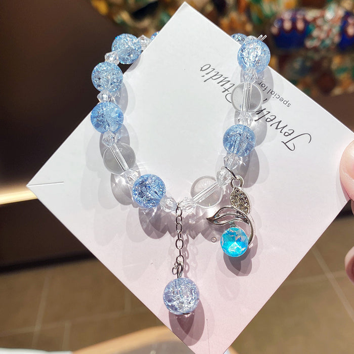 Wholesale Fish Tail Glass Beaded Bracelet Handmade Fashion Jewelry Accessory MOQ≥3