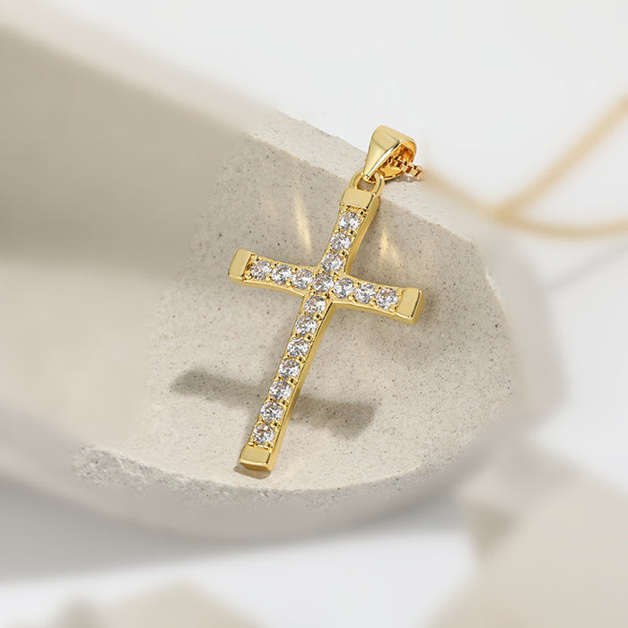 Wholesale Pendant Niche Design  Street Hip Hop Cross Necklace