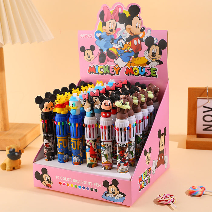 Wholesale Cute 10 Color Retractable Ballpoint Pen Stylish Push Button Design With 0.7mm Tip For Resale
