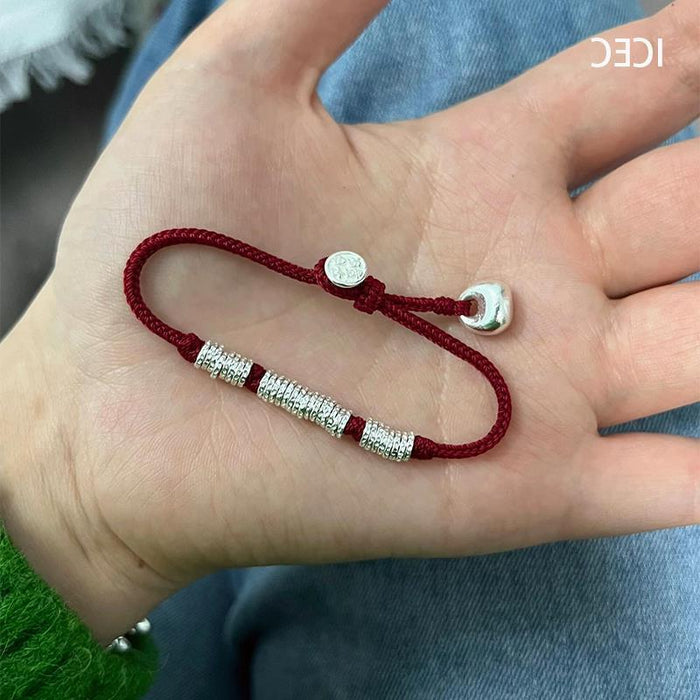 Wholesale Red rope bracelet, light luxury, niche hand decoration, hand woven hand rope