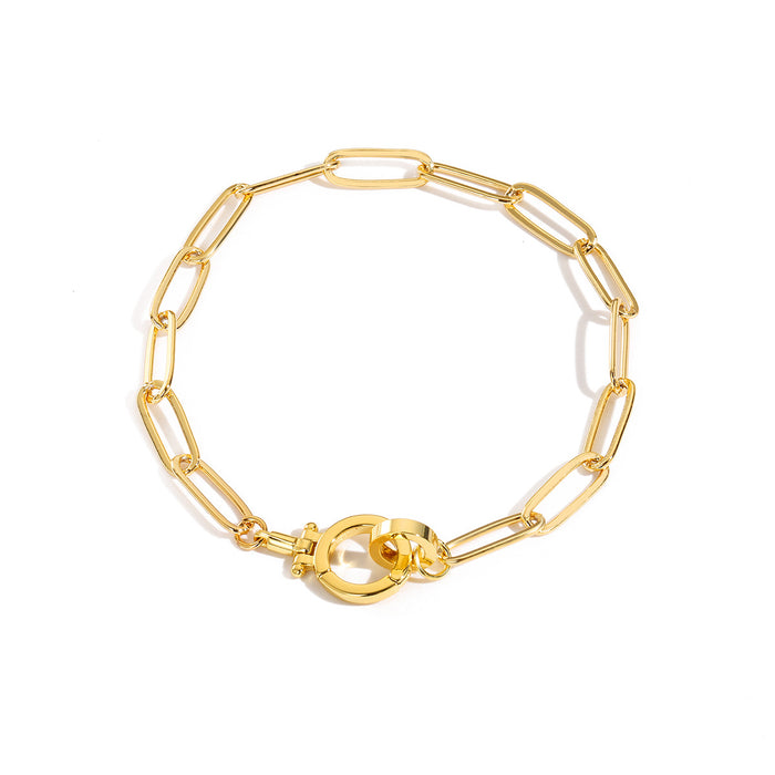 Wholesale New women's bracelet fashionable commuting personality 8-shaped buckle curved card bracelet