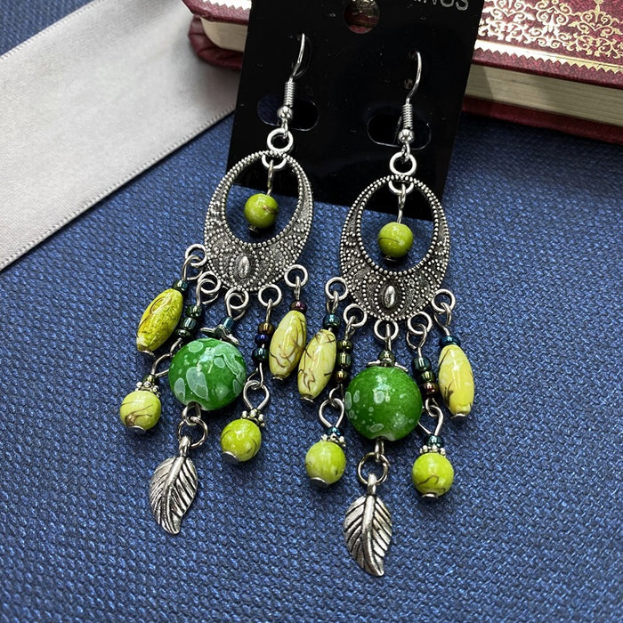 Wholesale Alloy Bohemian Retro Ethnic Style Earrings JDC-ES-Luox008