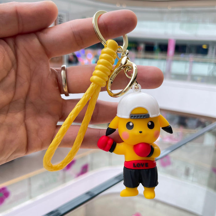 Wholesale Cartoon football skateboard keychain, cute car pendant, three-dimensional doll, exquisite bag decoration