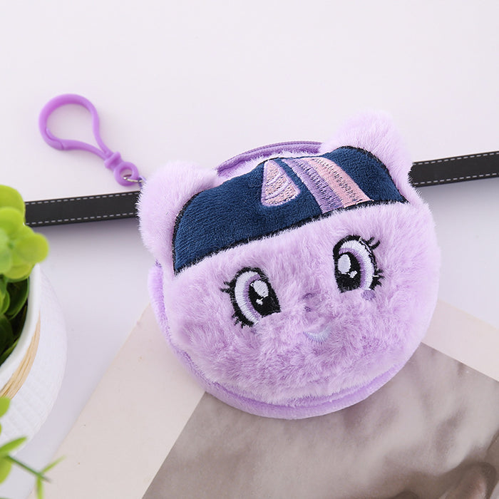 Wholesale Cute Plush Coin Purse Cartoon Keychain Pendant Zipper Storage Bag Grab Doll Small Gift