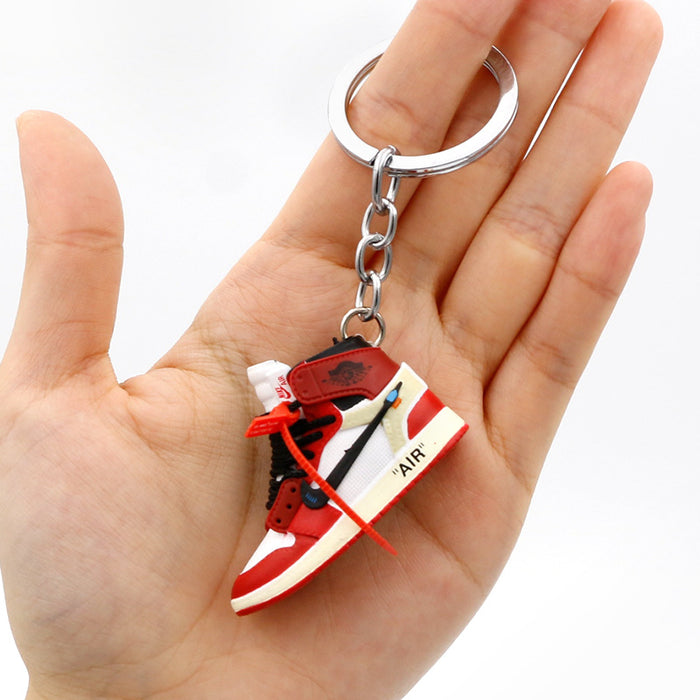 Wholesale PVC Mini Basketball Shoe Keychain JDC-KC-QLPing008