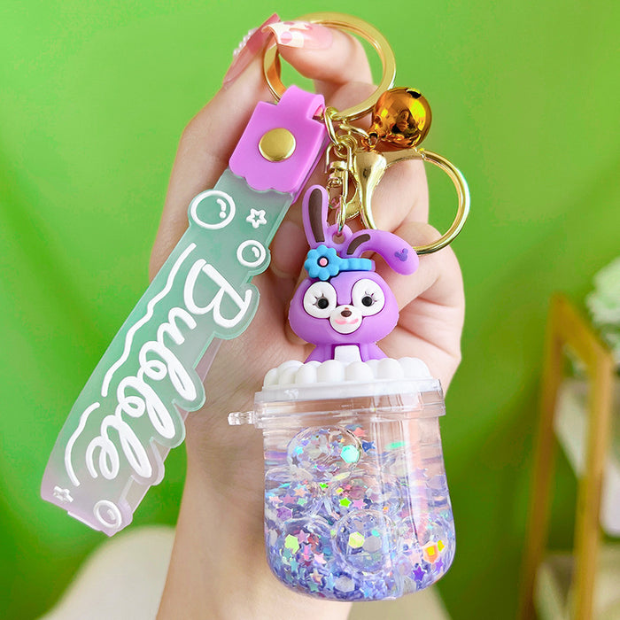 Wholesale Acrylic Quicksand Doll Keychain JDC-KC-YanG033