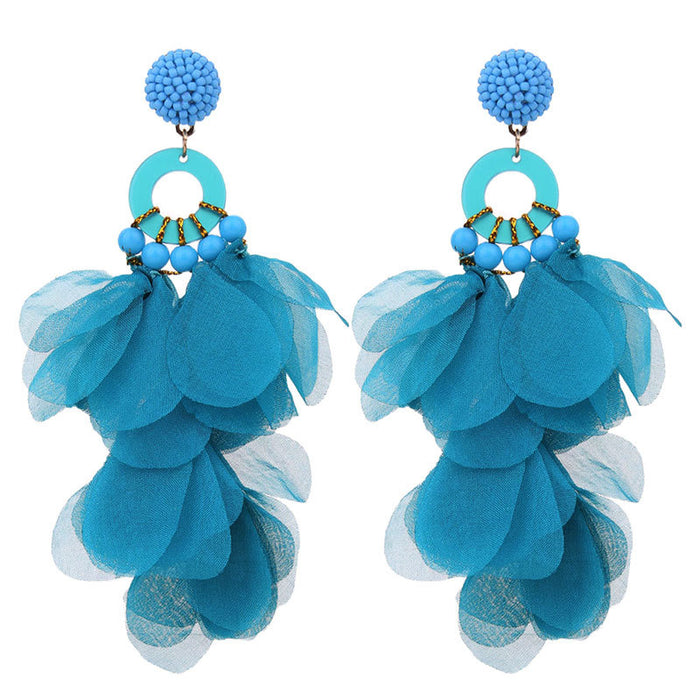 Wholesale Handmade Fabric Floral Earrings for Women JDC-ES-Gute061