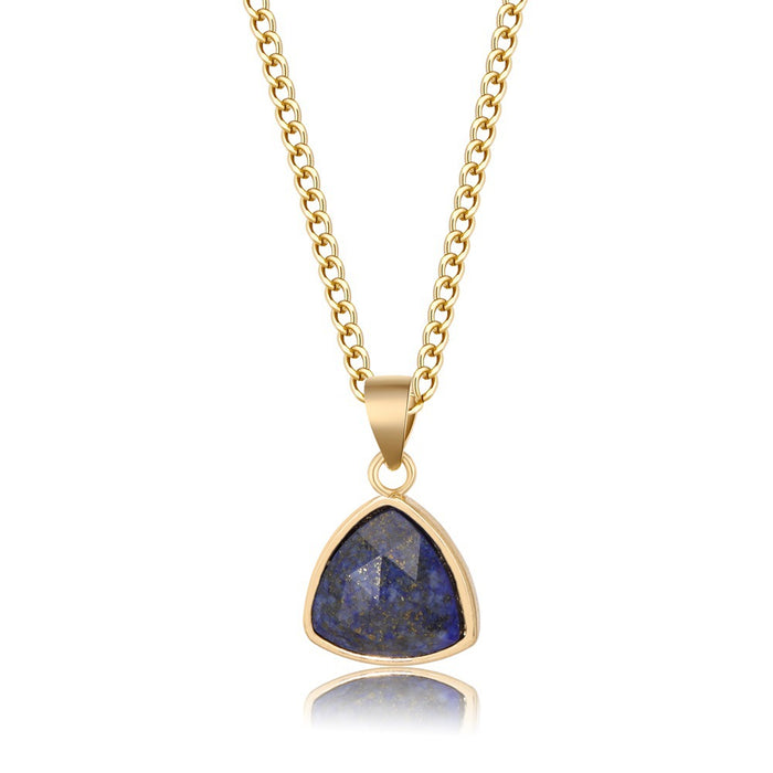 Wholesale Triangular stone pendant necklace