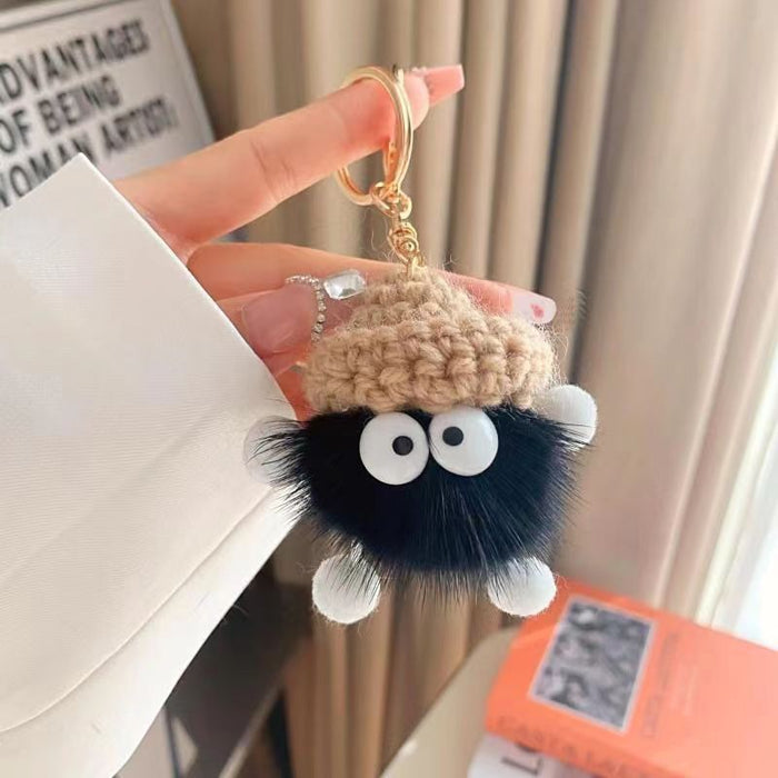 Wholesale  Key Pendant  Bag Hanging  Cartoon Coal Ball Keychain