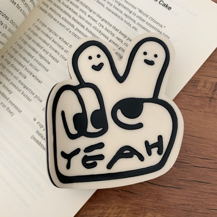 Wholesale New creative personality bier gesture thumb gesture hairpin grip shark home ponytail hair accessories women