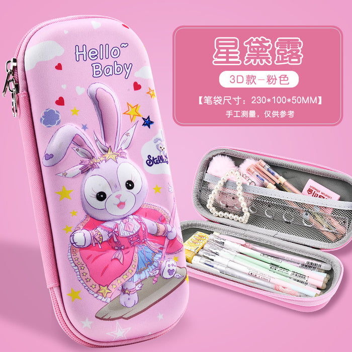 Wholesale New 3D Stereo Stationery Box for Primary School Students Cartoon Eva Pencil Case
