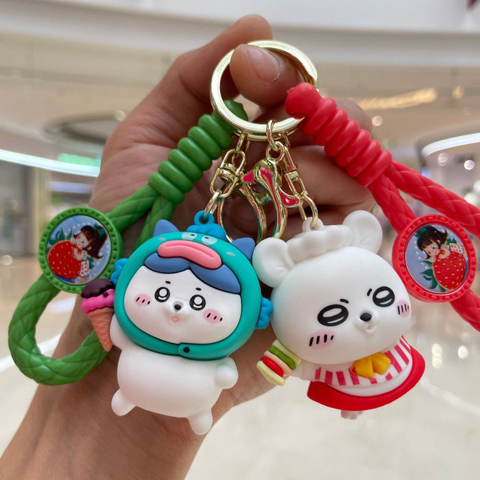 Wholesale Keychain Cartoon Doll Car Keychain Backpack Pendant Couple Exquisite Small Gift Wholesale