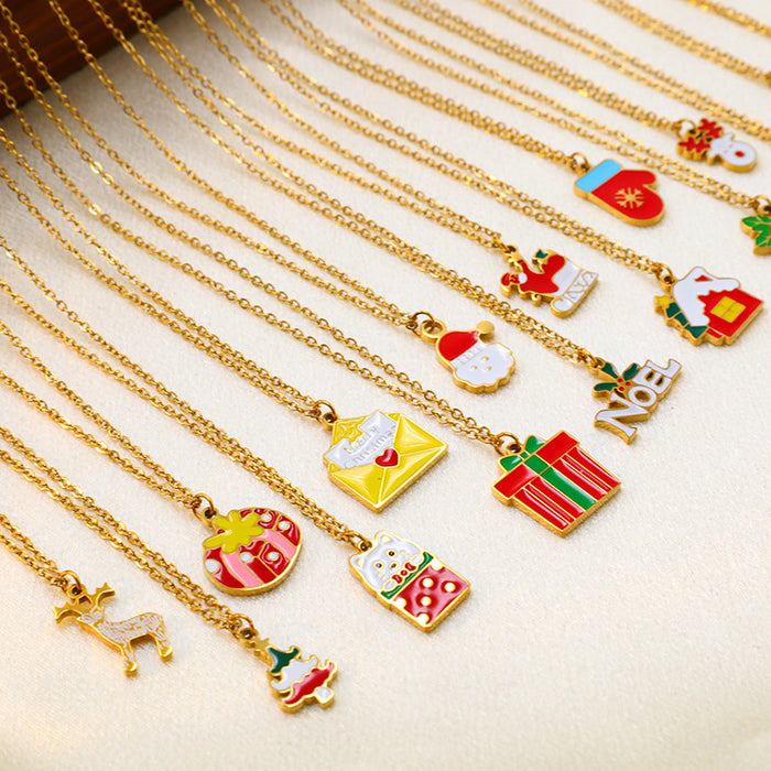 Wholesale Christmas new all-match atmosphere necklace