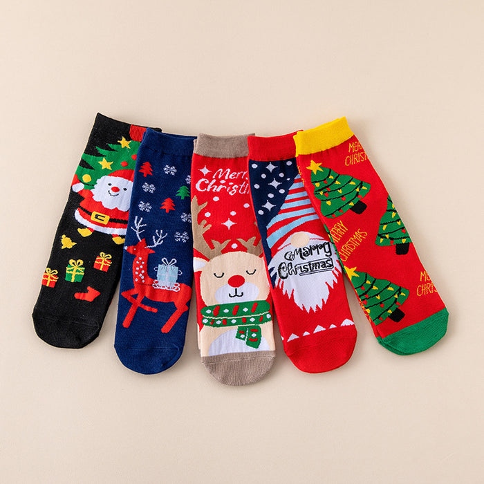 Wholesale Christmas Socks  Gifts Snowflakes Elk Cute Cartoon Christmas Mid-Calf Socks