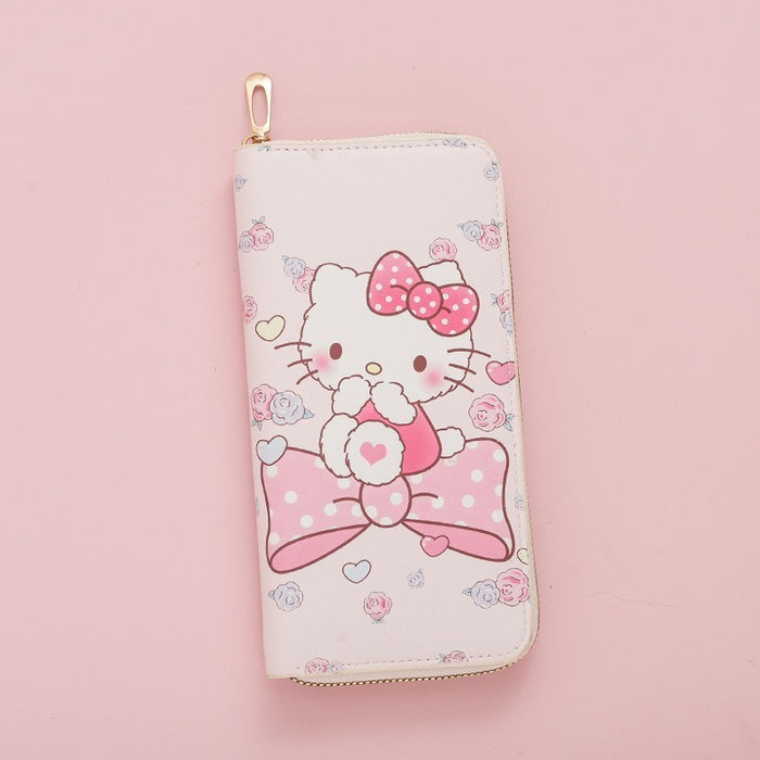 Wholesale Kitten Long Zipper Girl' s Wallet