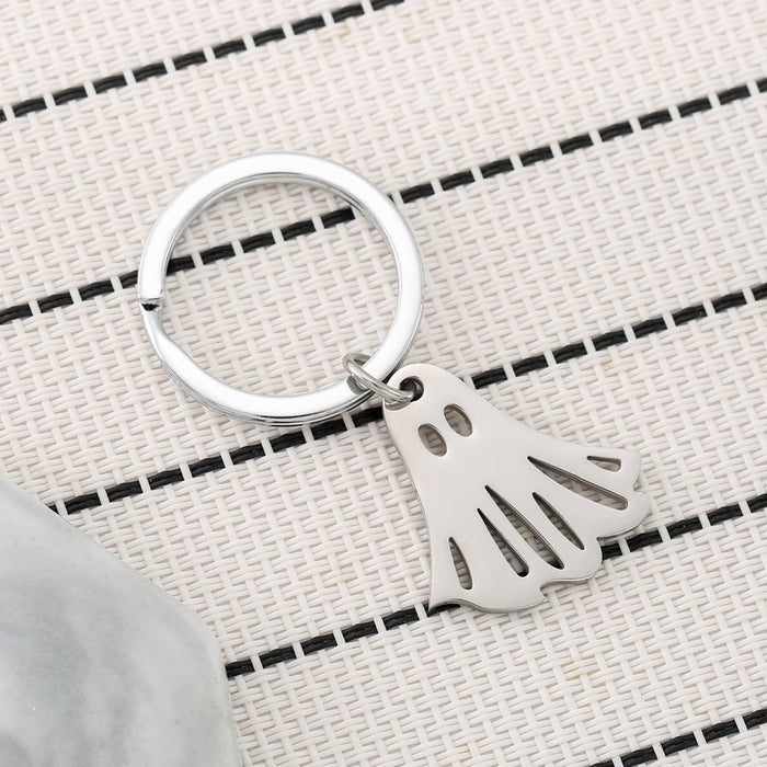 Wholesale Stainless Steel  Ghost Cartoon Keychain Pendant Car Key Accessory Party Gift