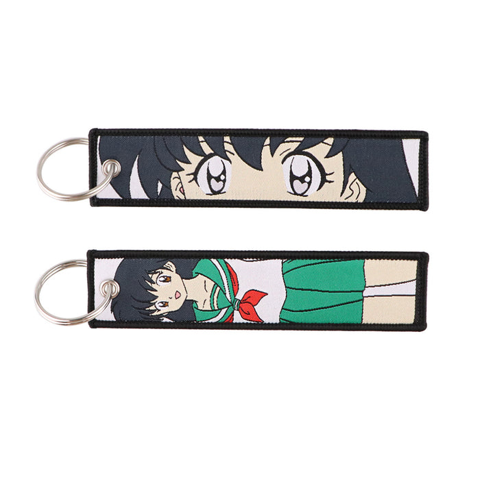 Wholesale Anime Style Woven Cloth Keychain Lanyard For Car Keys Fashion Accessory