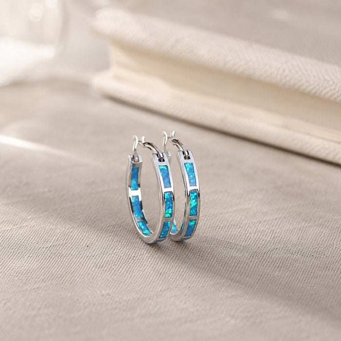 Wholesale Urban Style Geometric Blue Earrings Fashion Jewelry Accessory Party Wear Gift