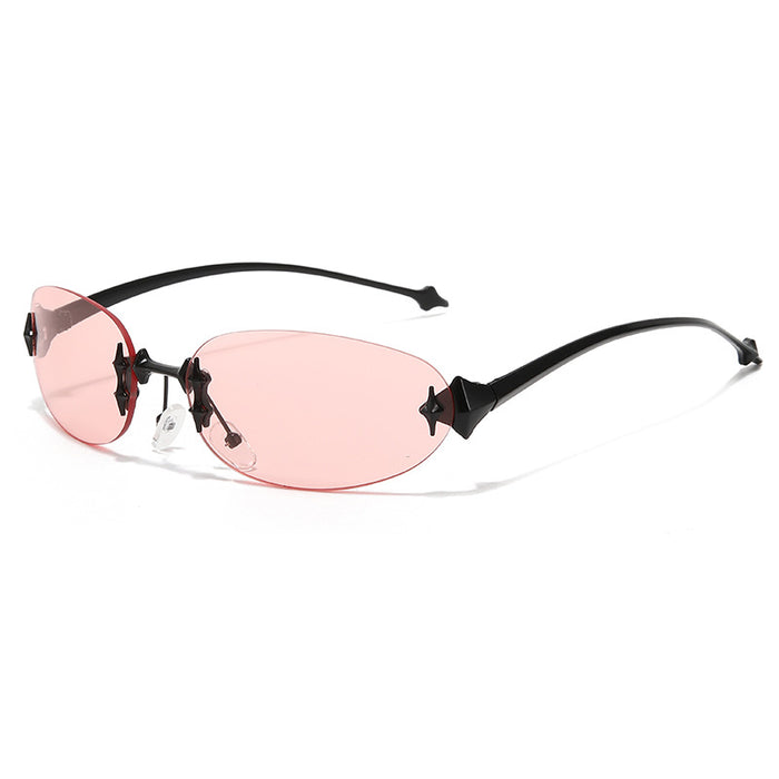 Wholesale Glasses Star Frameless Sunglasses Retro Future Sunglasses Men's and Women's Glasses