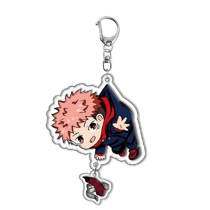 Wholesale Spell Back War Polygonum Stick Youren Acrylic Keychain Pendant Animation Surrounding Student Schoolbag String Pendant