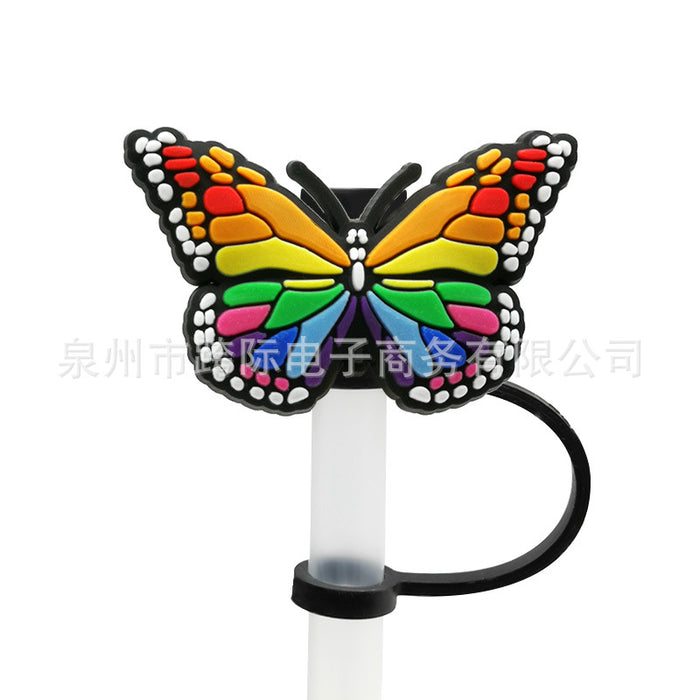 Wholesale 10pcs Silicone Butterfly Style Straw Cover JDC-SCR-KuaJ009