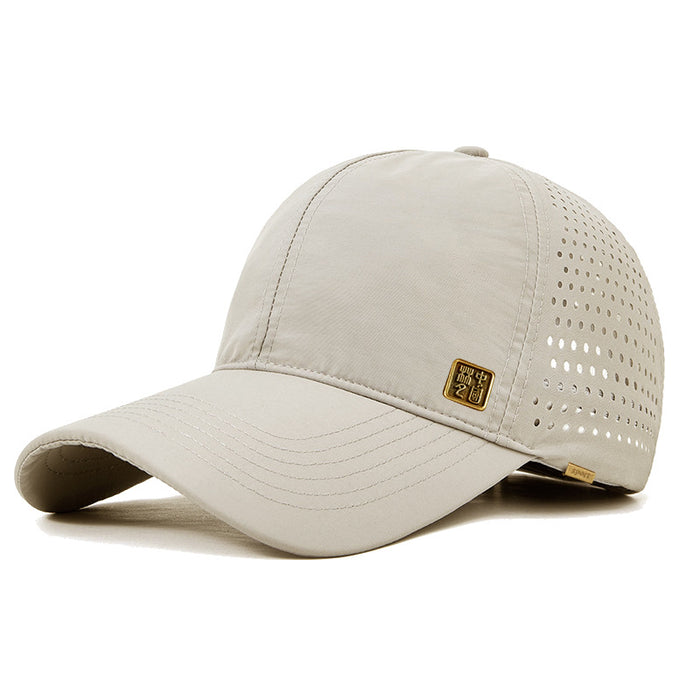 Wholesale  UV-resistant Baseball Cap Women's Sun Hat Men's Sunshade Breathable Quick-drying Duck Tongue Punching Cap