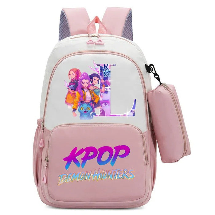 Wholesale Alphabet Cartoon Print Two-Piece Backpack Set for Primary and Middle School Students