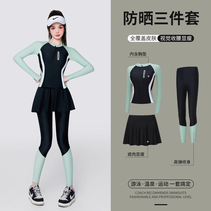 Wholesale Women's conservative one-piece swimsuit professional swimsuit