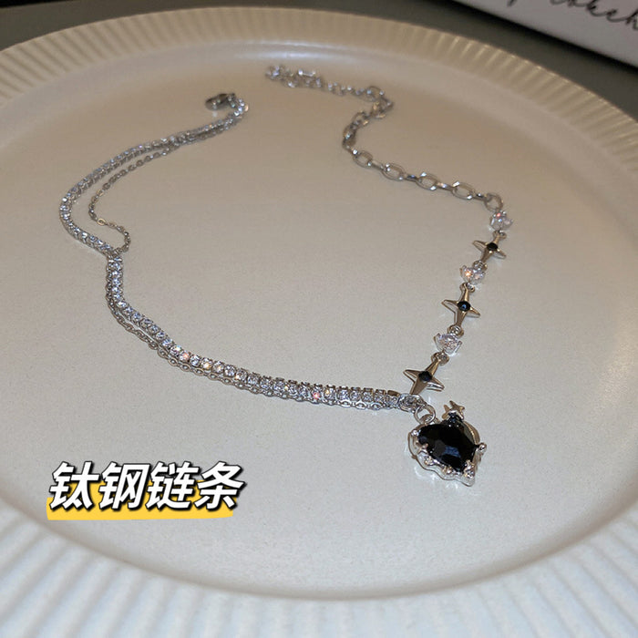 Wholesale Irregular Brooch Moonstone ing Necklace Clavicle Chain
