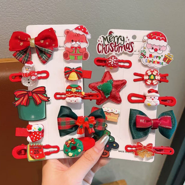 Wholesale Christmas children' s hair clips plush hair clips