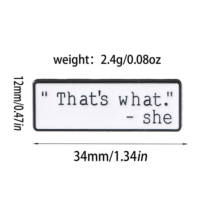 Wholesale Modern Enamel Letter Brooch Set English Quote Pins For Bag et Decor Fashion Accessory