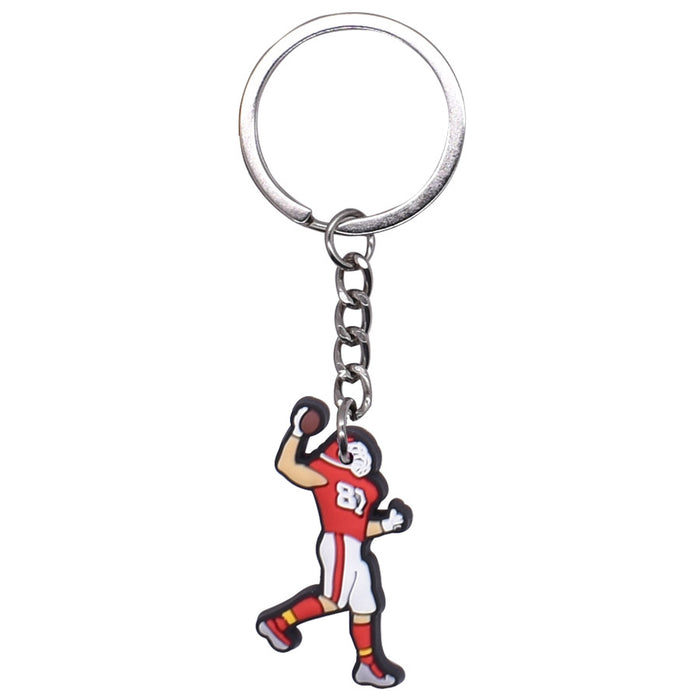 Wholesale of 10PCS Rugby PVC Keychains JDC-KC-SuWen001