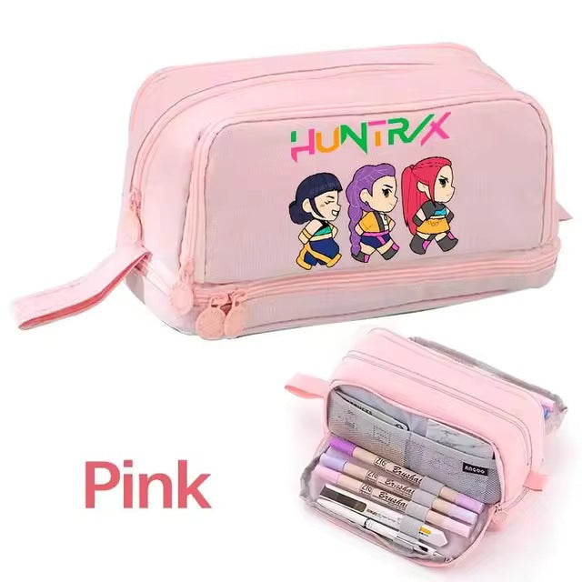 Wholesale Fashion Polyester Cartoon Pencil Case Multifunctional Stationery Pouch Cute School Bag
