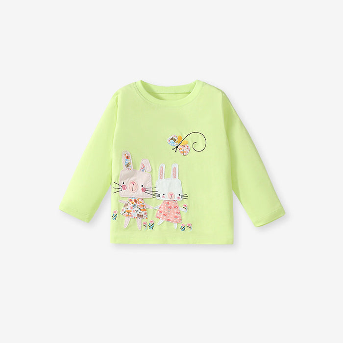 Wholesale Cute Cartoon Applique Embroidery Long Sleeve Children's Suit JDC-CTS-BST042