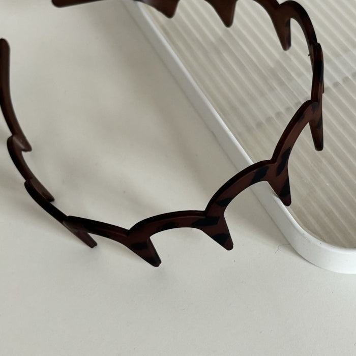 Wholesale Frosted Minimalist Leopard Acrylic Basic Hair Band Women