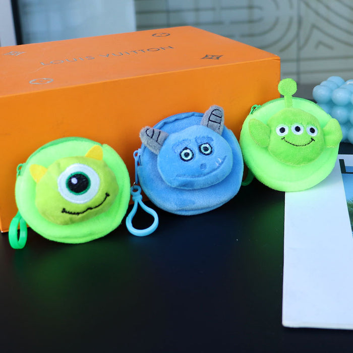 Wholesale Cute One Eyed Monster Plush Earphone Bag Coin Purse Trendy Fashion Accessory Gift