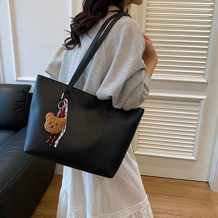 Wholesale Textured underarm bag women' s new simple versatile shoulder bag fashionable large capacity student commuter tote bag