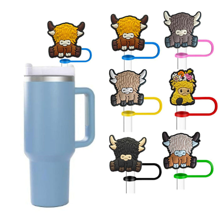 Wholesale 10mm PVC Sheep Series Cartoon Straw Cover JDC-SCR-XJF005