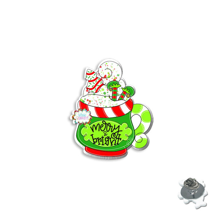 Wholesale Cartoon Christmas Series Resin Brooch JDC-BM-XiangL001