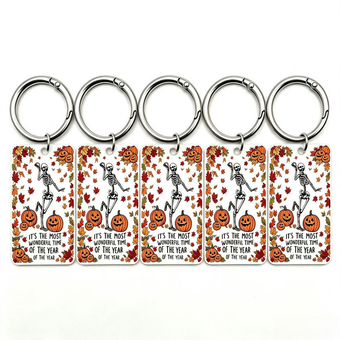 Wholesale Acrylic Pumpkin Skull Keychain Pendant  Christmas Y2K Chic Car Key Accessory Gift