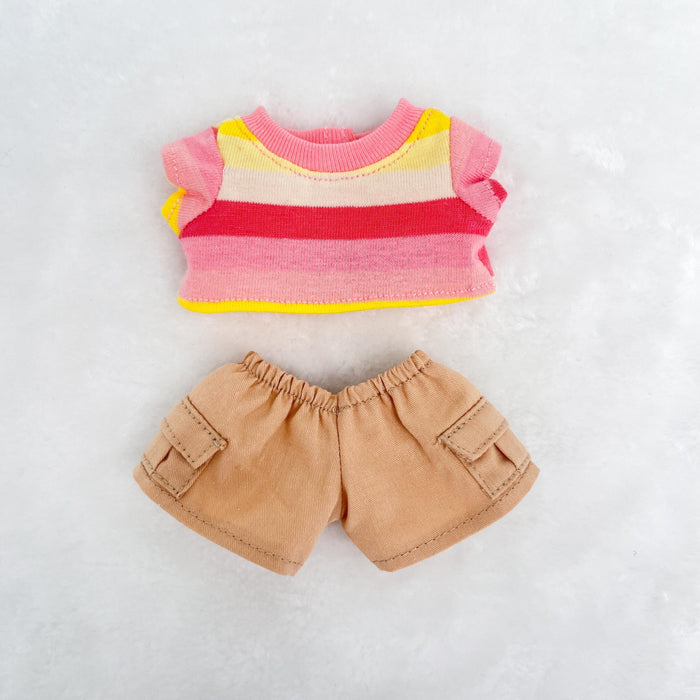 Wholesale Vinyl Doll Clothes Colorful Striped suit