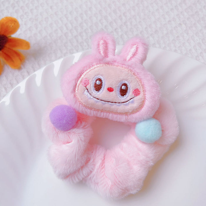 Wholesale 5 pcs Cute Cartoon Colorful Pom-Pom Hair Scrunchies for Girls