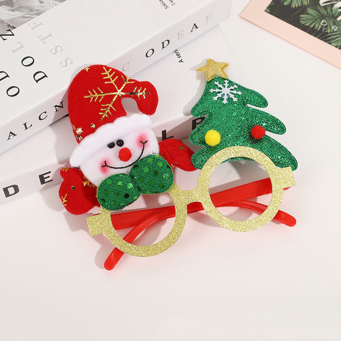 Wholesale Christmas Decoration Glasses Frame Christmas Party Party Creative Glasses Frame Adult Children Christmas Glasses Gift