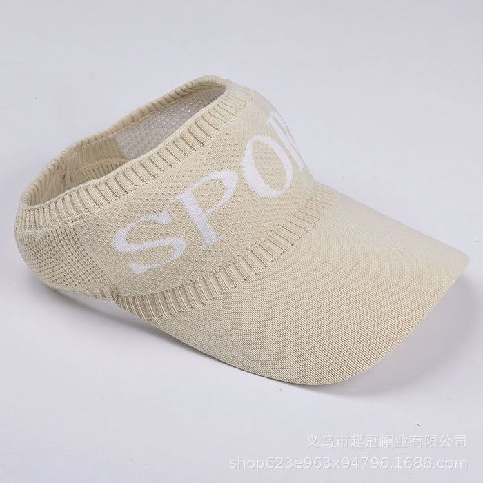 Wholesale Outdoor baseball cap, sports top cap, letter breathable, elongated brim, knitted