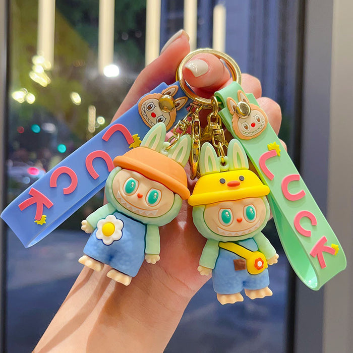 Wholesale Cross-dressing doll cartoon keychain cute couple school bag pendant car keychain claw machine small gift