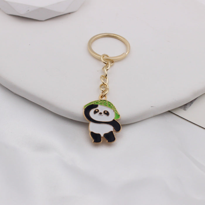 Wholesale Panda keychain  bag pendant  cartoon small gift key chain ornaments