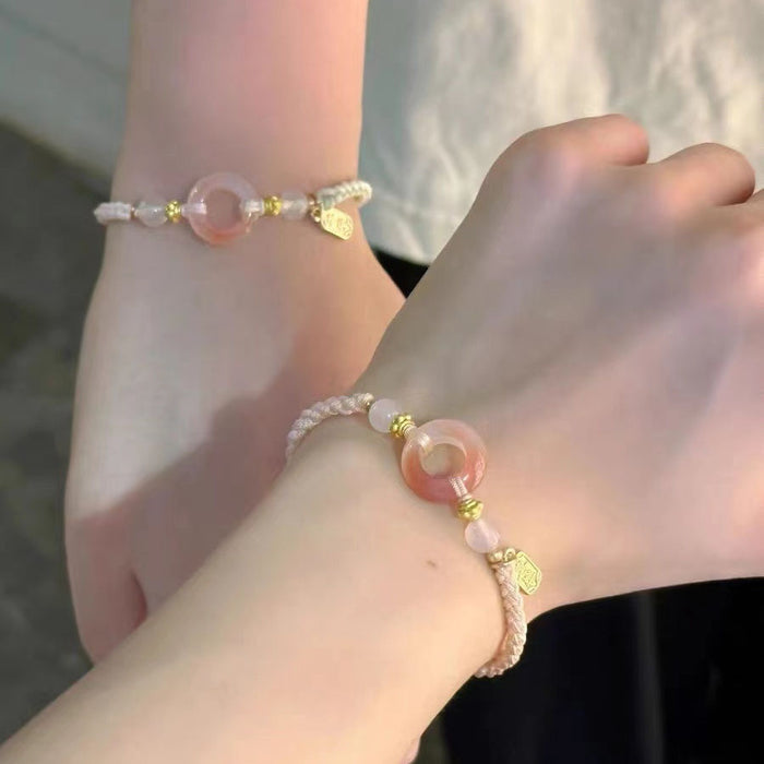 Wholesale Ping An Buckle Bracelet Color Handmade Rope Jewelry