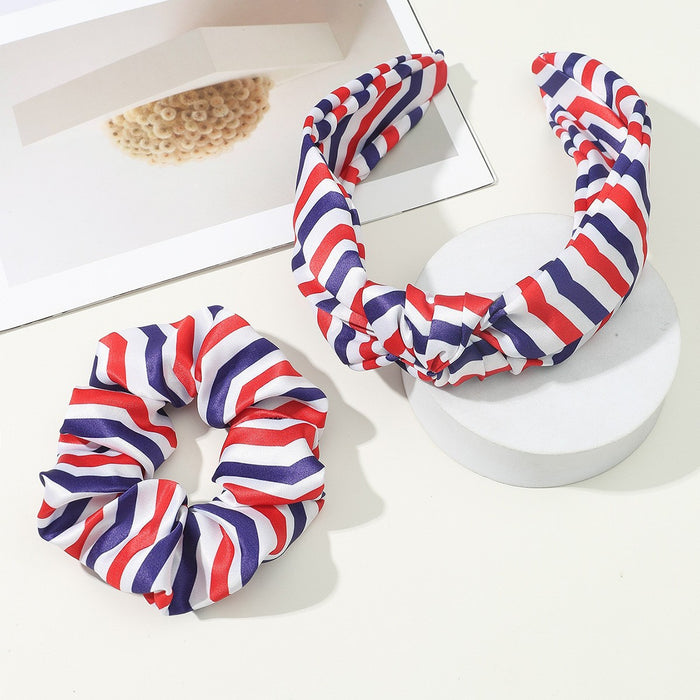 Wholesale American Independence Day Five-pointed Star Flag Fabric Headband Headband JDC-HD-JinZ002